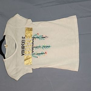 Self Esteem white t-shirt "love yourself" size L